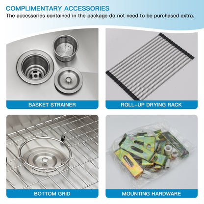 Lordear 45" Stainless Steel Undermount Single Bowl Workstation Kitchen Sink  from Lordear
