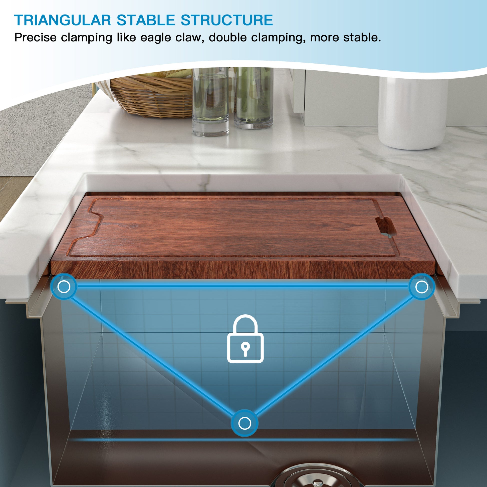 Lordear 45" Stainless Steel Undermount Single Bowl Workstation Kitchen Sink  from Lordear