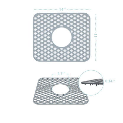 Lordear 14" x 11" Kitchen Sink Silicone Bottom Grid Hot Resistant with Drain Hole  from Lordear