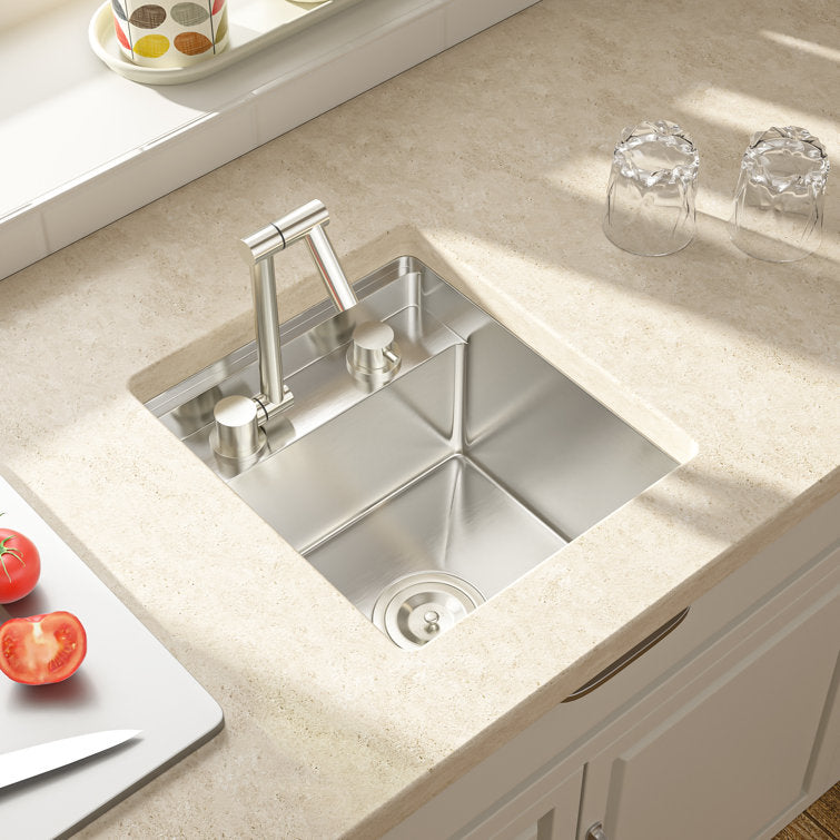 Lordear 15" x 17" Stainless Steel Undermount Single Bowl Workstation Kitchen Sink  from Lordear