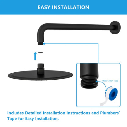 Lordear 16" Brass ‎Screw-In Rainfall Shower Head Extender Arm  from Lordear
