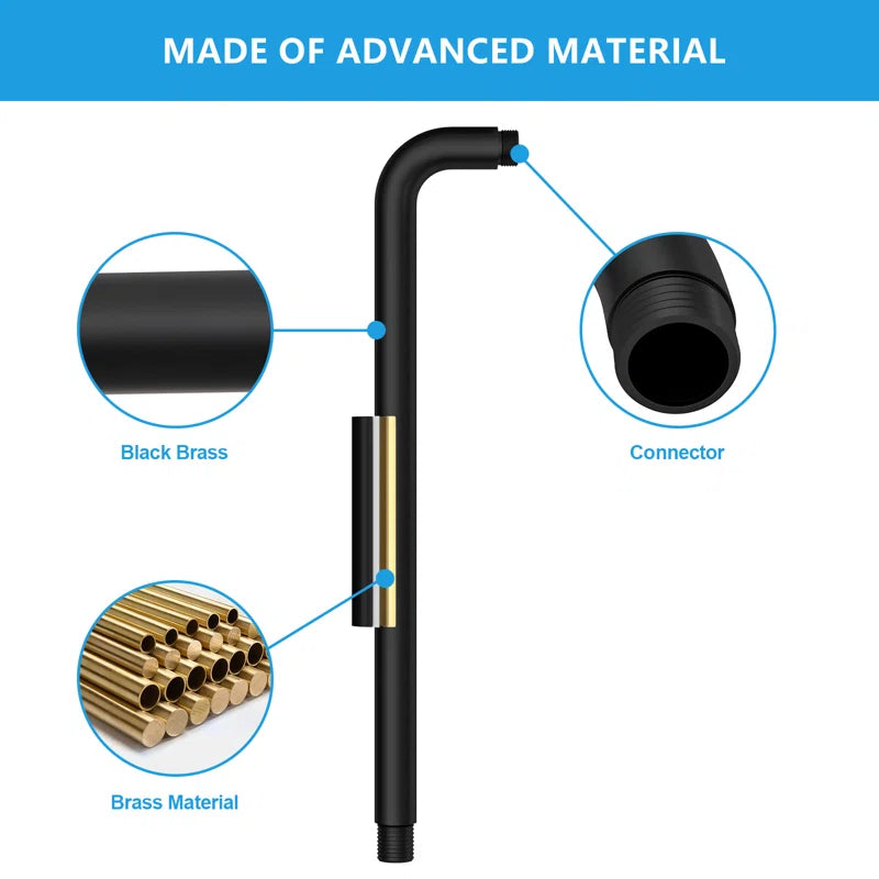 Lordear 16" Brass ‎Screw-In Rainfall Shower Head Extender Arm  from Lordear