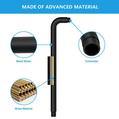 Lordear 16" Brass ‎Screw-In Rainfall Shower Head Extender Arm  from Lordear