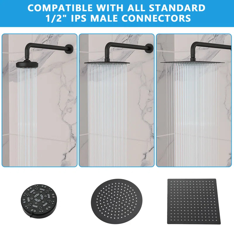 Lordear 16" Brass ‎Screw-In Rainfall Shower Head Extender Arm  from Lordear