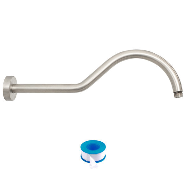 Lordear 17" Brass S-Shape Rainfall Shower Head Extender Arm  from Lordear