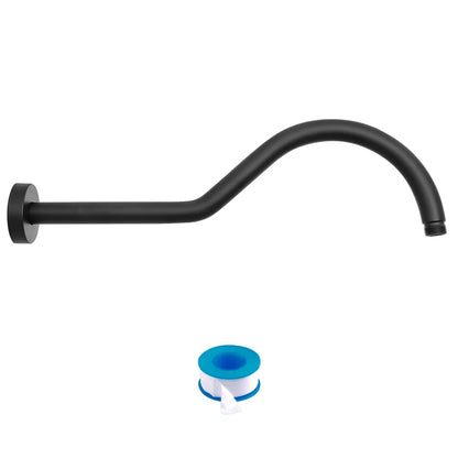 Lordear 17" Brass S-Shape Rainfall Shower Head Extender Arm  from Lordear