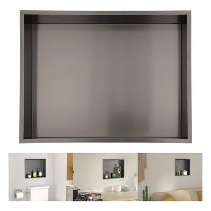 Lordear 18" x 14" Stainless Steel Bathroom Rectangle Recessed Wall Niche