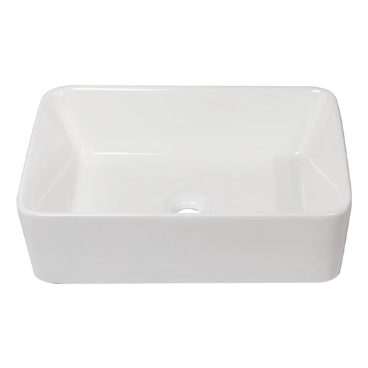 Lordear 19" x 15" White Ceramic Countertop Rectangle Vessel Bathroom Sink  from Lordear