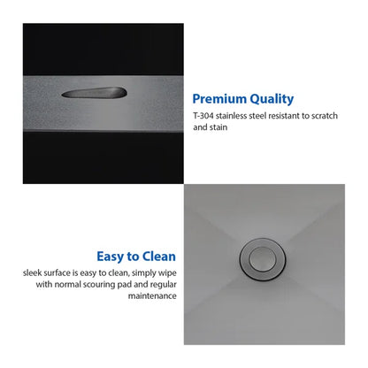 Lordear 19" × 15" Stainless Steel Rectangular Vessel Bathroom Sink with Pop-Up Drain  from Lordear