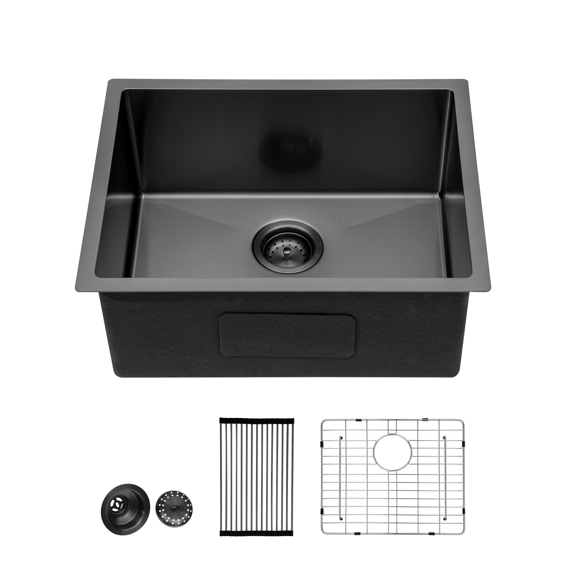 Lordear 23" x 18" Stainless Steel Undermount Gunmetal Black Single Bowl Bar Sink  from Lordear