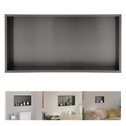 Lordear 24" x 12" Stainless Steel Rectangle Built-in Bathroom Niche  from Lordear