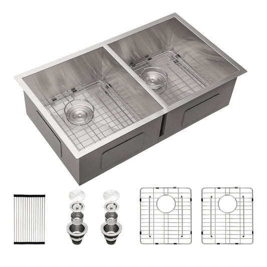 Lordear 33" Stainless Steel Double Bowl Undermount Kitchen Sink  from Lordear