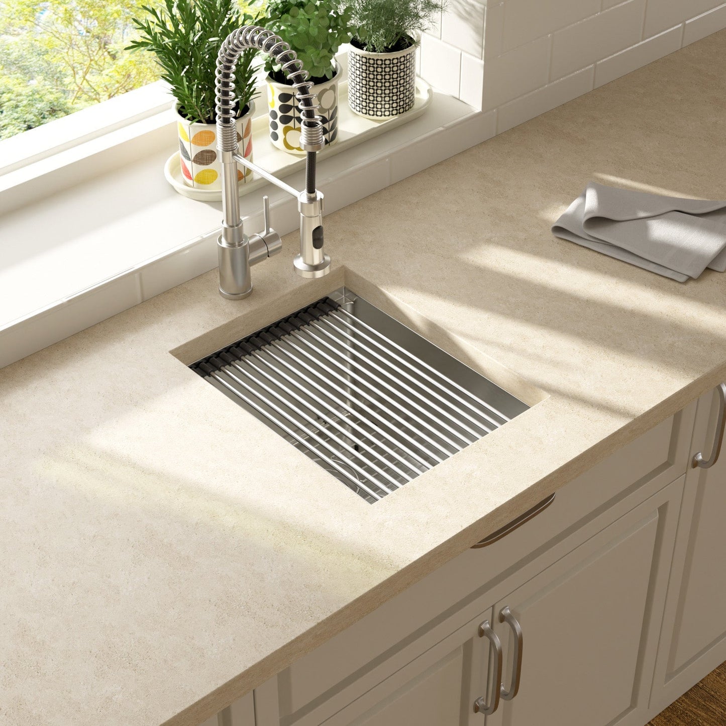 Lordear 15" Stainless Steel Undermount Single Bowl Workstation Bar Sink  from Lordear