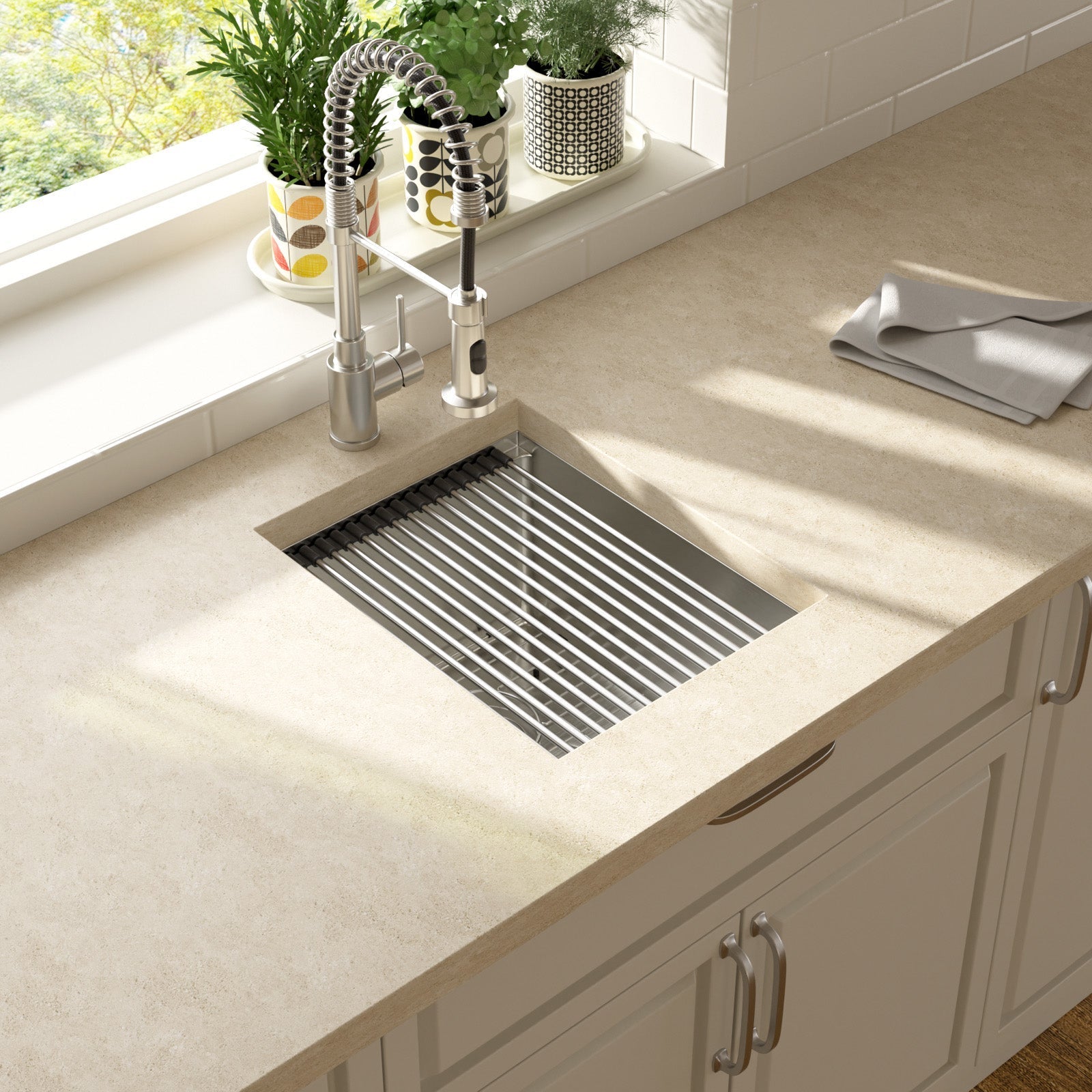 Lordear 15" Stainless Steel Undermount Single Bowl Workstation Bar Sink  from Lordear