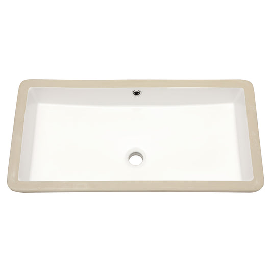 Lordear White Ceramic Undermount Rectangular Bathroom Sink  from Lordear