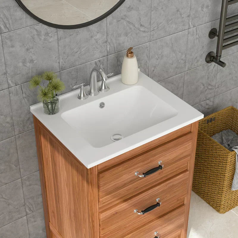 Lordear 24" White Ceramic Vessel Bathroom Sink  from Lordear