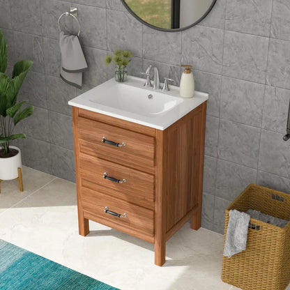 Lordear 24" White Ceramic Vessel Bathroom Sink  from Lordear