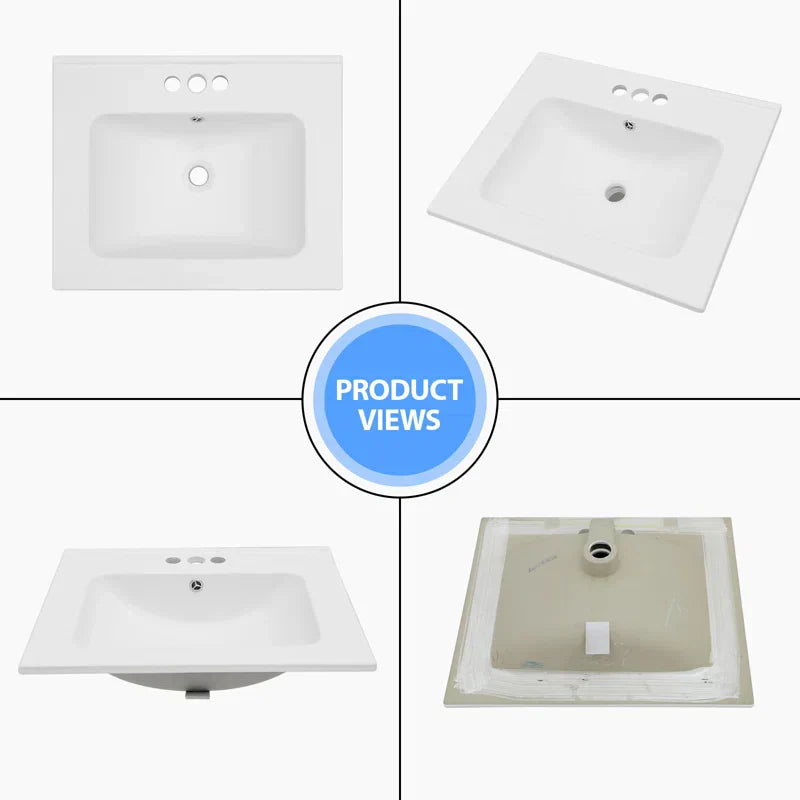 Lordear 24" White Ceramic Vessel Bathroom Sink  from Lordear