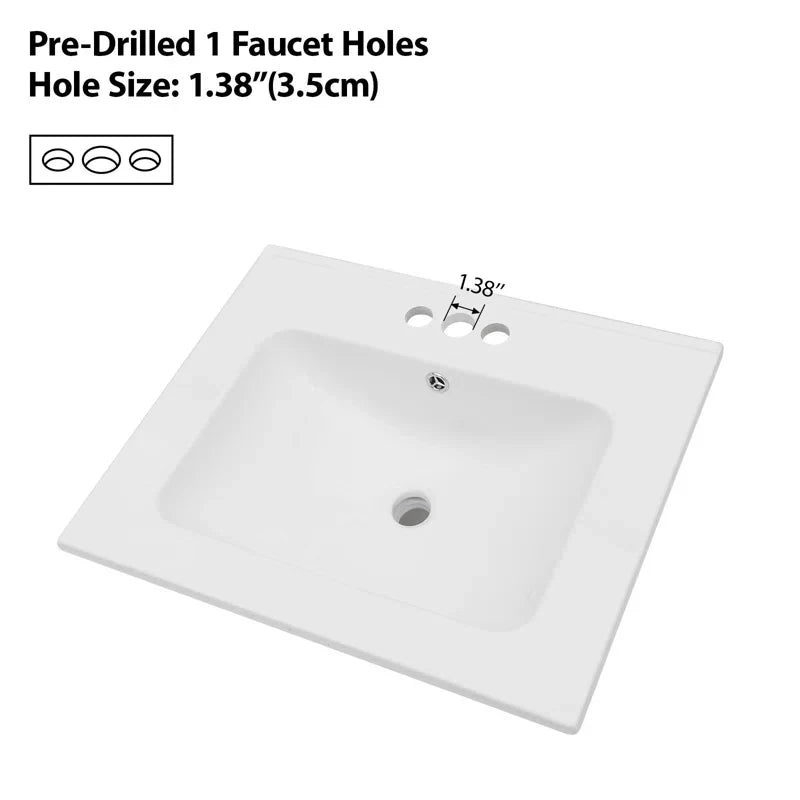 Lordear 24" White Ceramic Vessel Bathroom Sink  from Lordear
