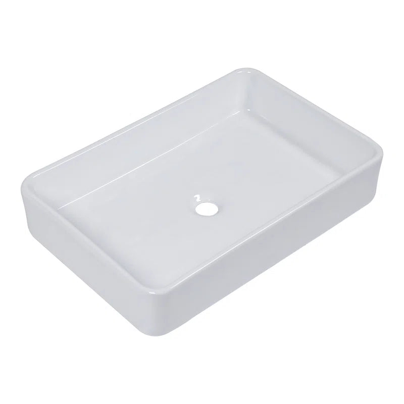 Lordear Ceramic Drop-in Rectangle Vessel Bathroom Sink  from Lordear