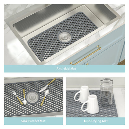 Lordear 25" x 13" Kitchen Sink Silicone Bottom Grid Hot Resistant with Drain Hole  from Lordear