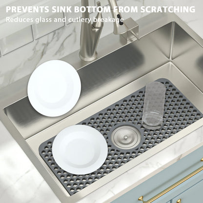 Lordear 25" x 13" Kitchen Sink Silicone Bottom Grid Hot Resistant with Drain Hole  from Lordear