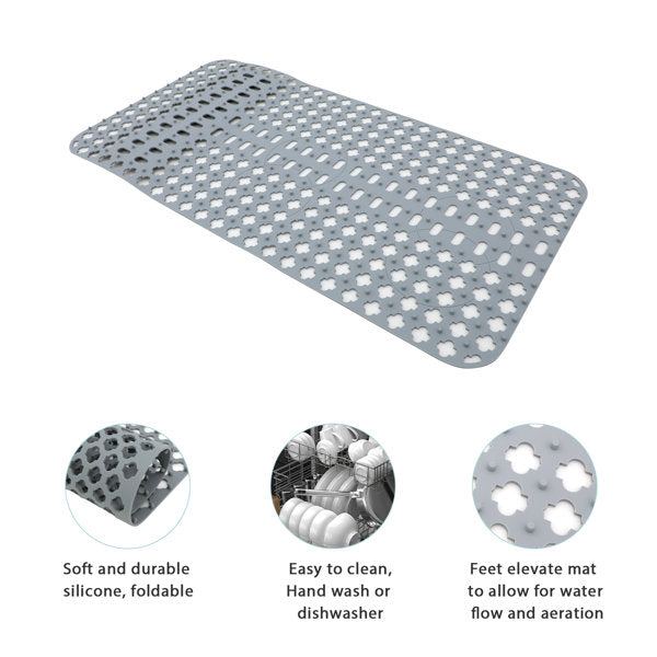 Lordear 28" x 14" Kitchen Sink Silicone Bottom Grid Heat Resistant Silicone Mat  from Lordear