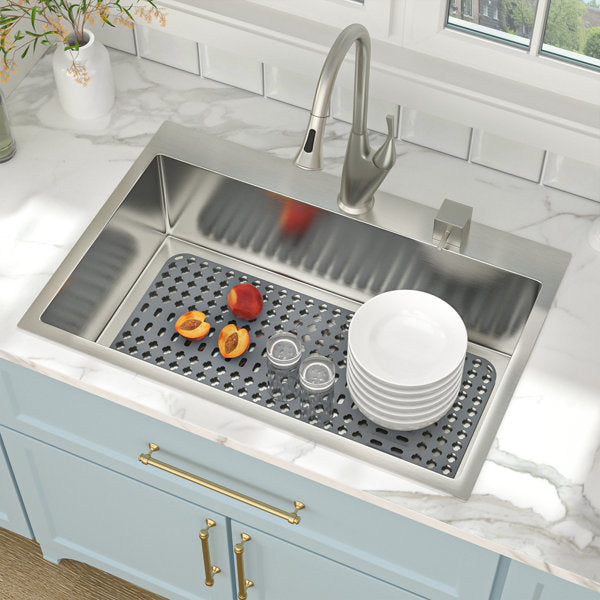 Lordear 28" x 14" Kitchen Sink Silicone Bottom Grid Heat Resistant Silicone Mat  from Lordear