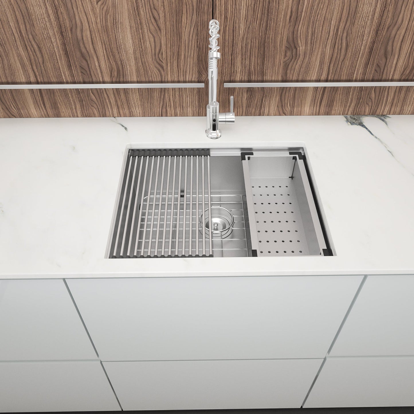 Lordear 23" Stainless Steel Undermount Single Bowl Workstation Kitchen Sink  from Lordear