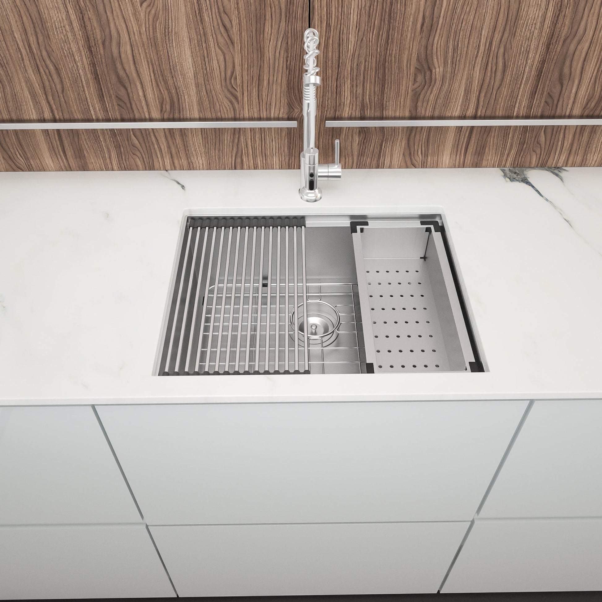 Lordear 23" Stainless Steel Undermount Single Bowl Workstation Kitchen Sink  from Lordear