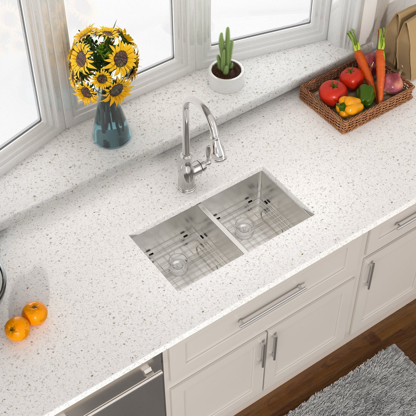 Lordear 33" Stainless Steel Double Bowl Undermount Kitchen Sink  from Lordear
