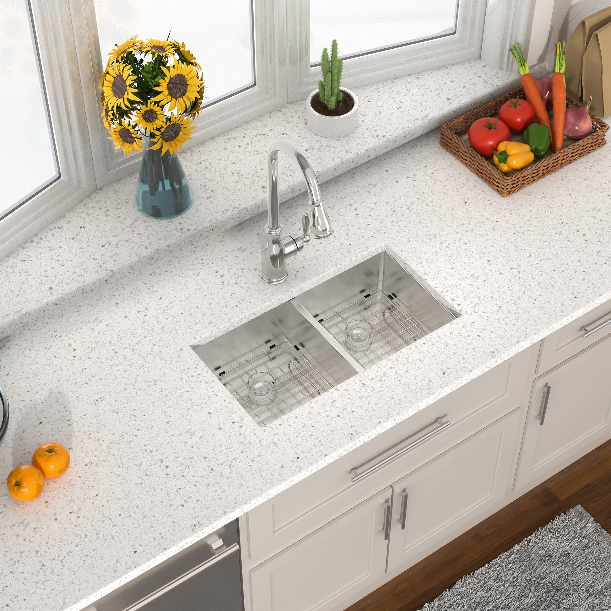 Lordear 33" Stainless Steel Double Bowl Undermount Kitchen Sink  from Lordear
