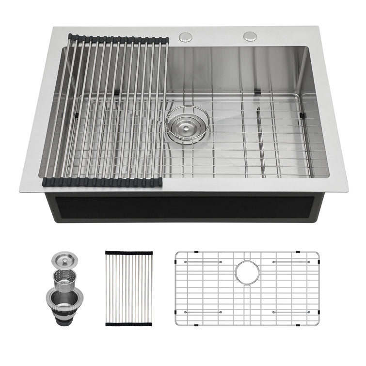 Lordear 33" x 22" Stainless Steel Drop-In Single Bowl Kitchen Sink  from Lordear