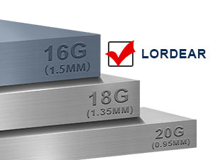 16 Gauge stainless steel