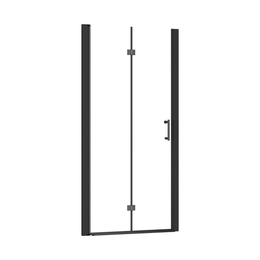 Lordear 36" W x 72" H Tempered Glass Bifold Frameless Clear Bathroom Shower Door  from Lordear
