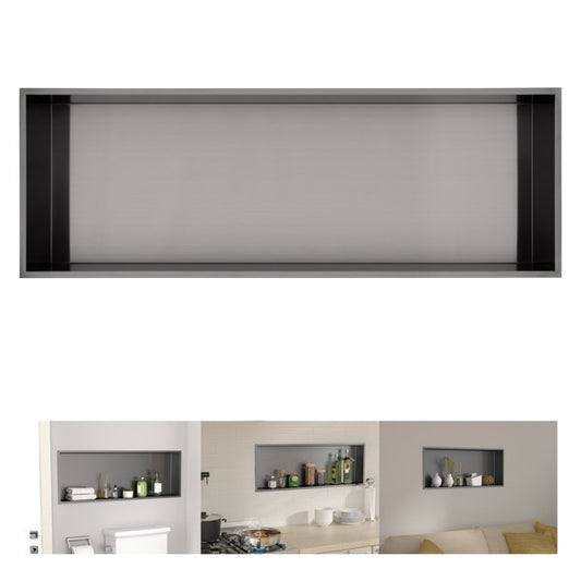 Lordear 36" x 12" Stainless Steel Rectangular Built-in Bathroom Niche  from Lordear