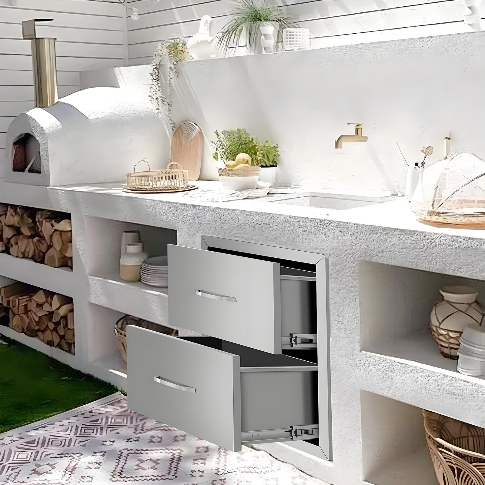 Double Drawer cabinets for outdoor kitchens or courtyards  from Lordear
