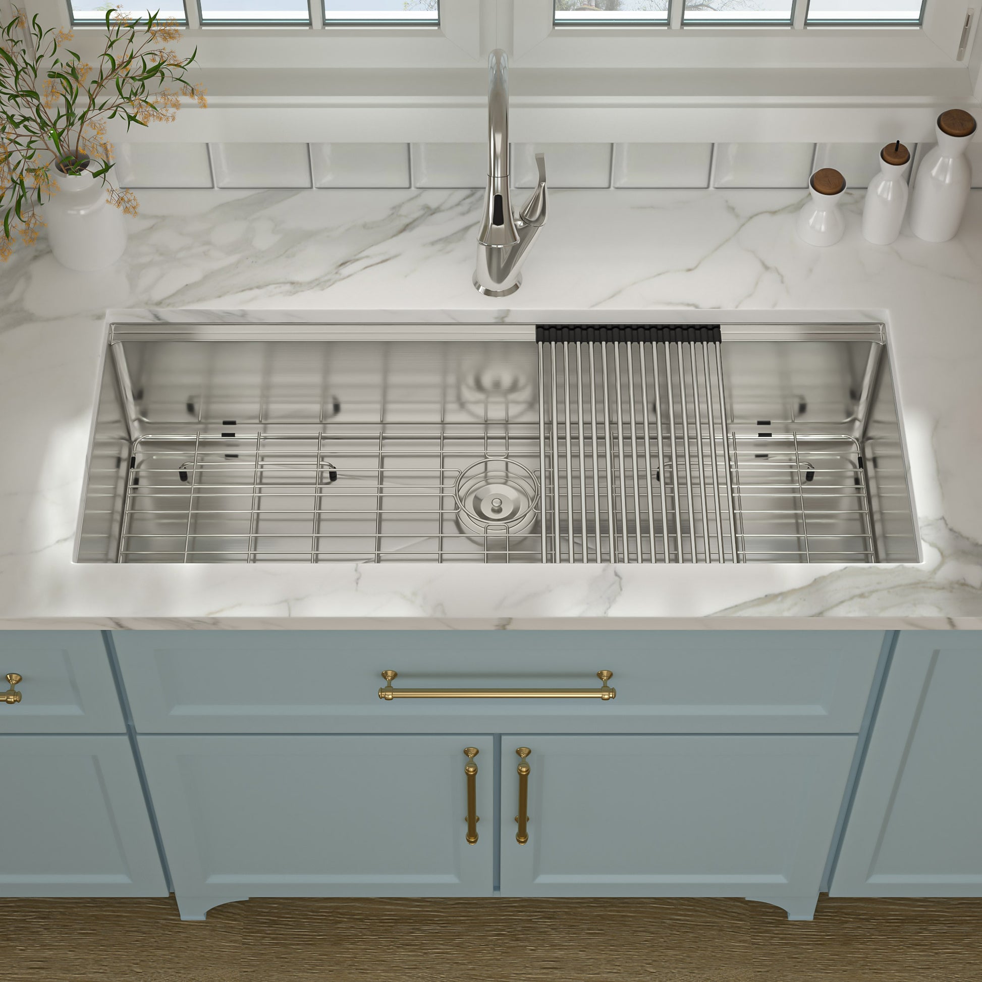 Lordear 45" Stainless Steel Undermount Single Bowl Workstation Kitchen Sink  from Lordear