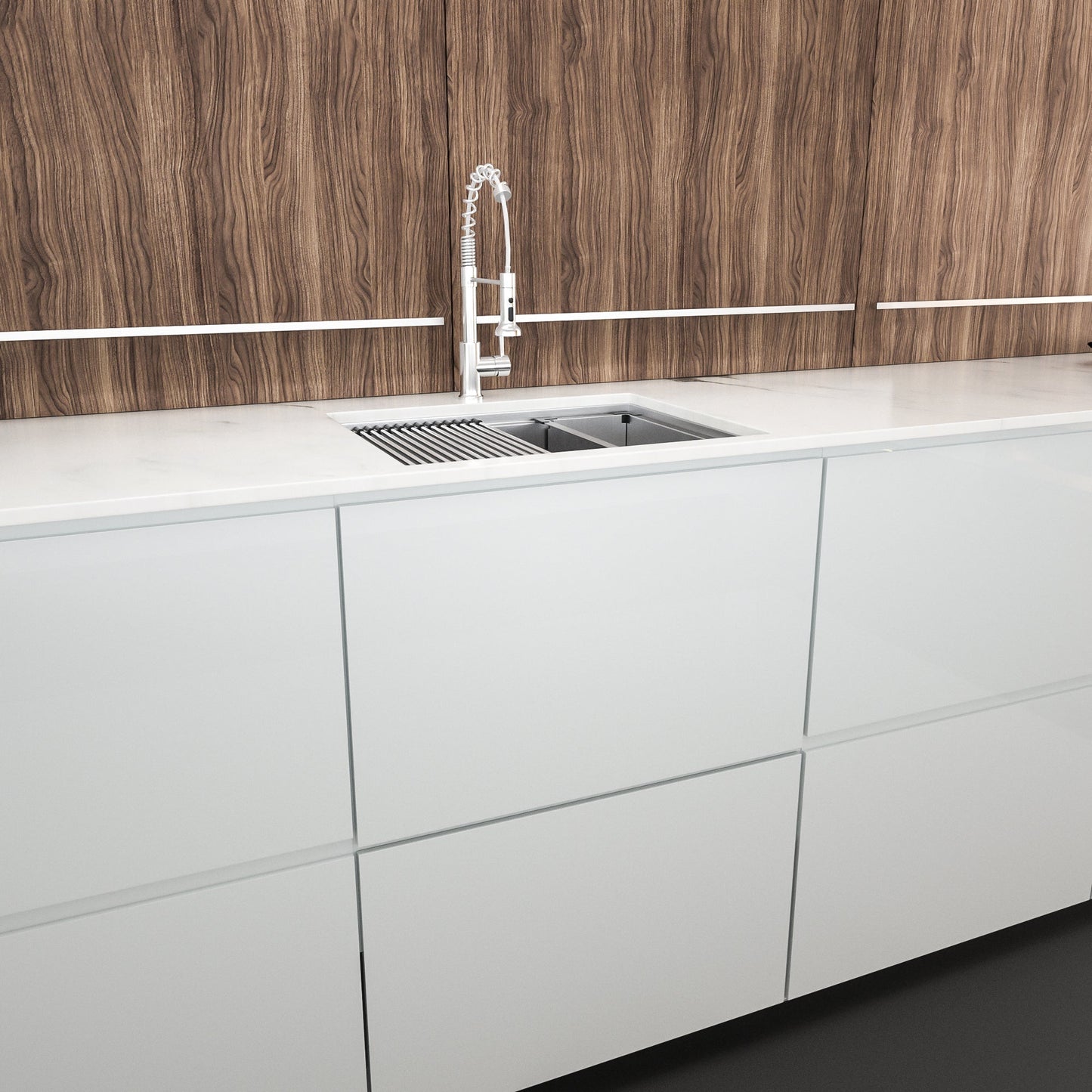 Lordear 23" Stainless Steel Undermount Single Bowl Workstation Kitchen Sink  from Lordear
