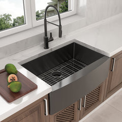 Lordear Stainless Steel Gunmetal Black Single Bowl Farmhouse Kitchen Sink  from Lordear
