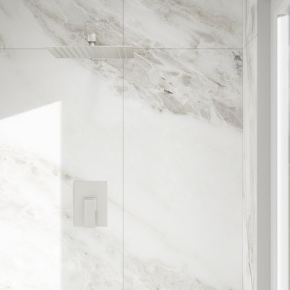 Lordear 12" Stainless Steel Wall Mount Square Rainfall Shower Head  from Lordear