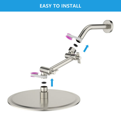 Lordear 4" Brass Adjustable Shower Head Extension Arm  from Lordear