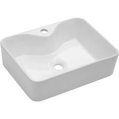 Lordear 19" x 15" White Ceramic Rectangle Vessel Bathroom Sink  from Lordear