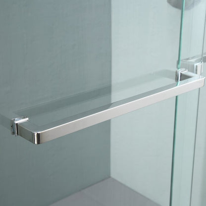 48" W X 76" H Nickel Semi-Frameless Bypass Sliding Shower Door  from Lordear