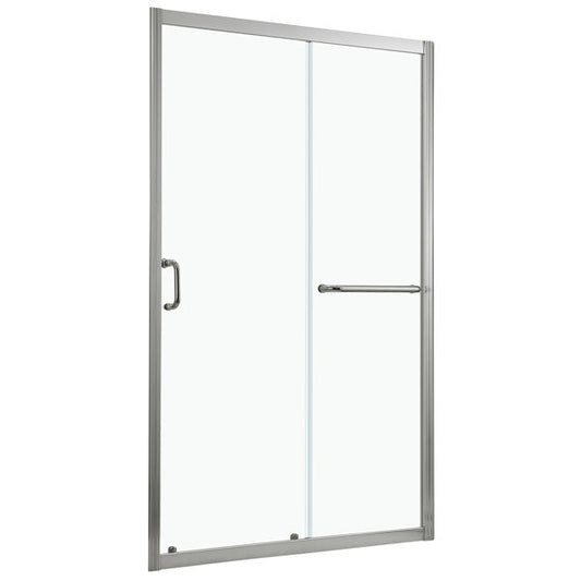 Lordear 48" W x 72" H Tempered Glass Frame Bypass Sliding Bathroom Clear Shower Door  from Lordear