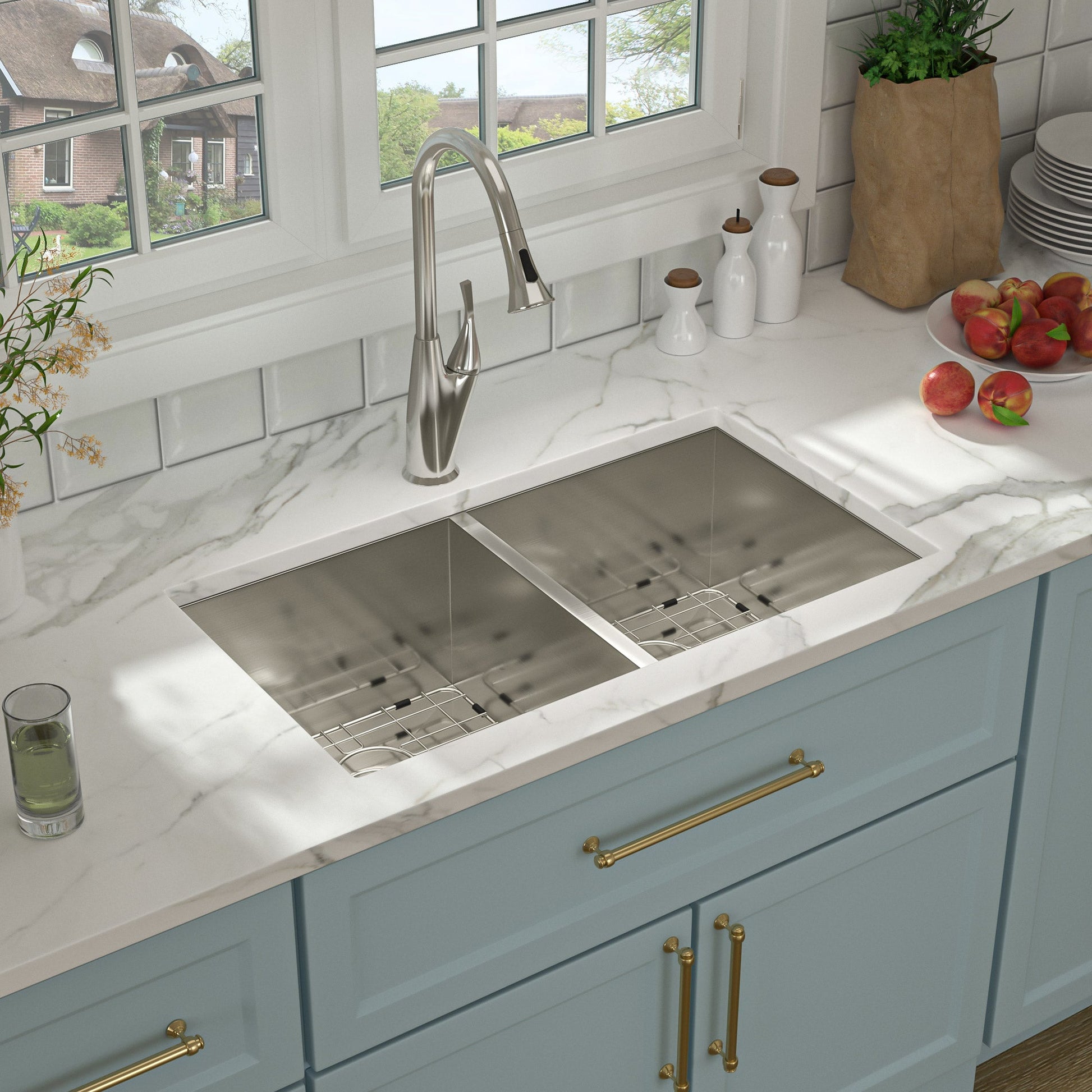 Lordear 32" Stainless Steel Undermount 50/50 Double Bowl Kitchen Sink  from Lordear