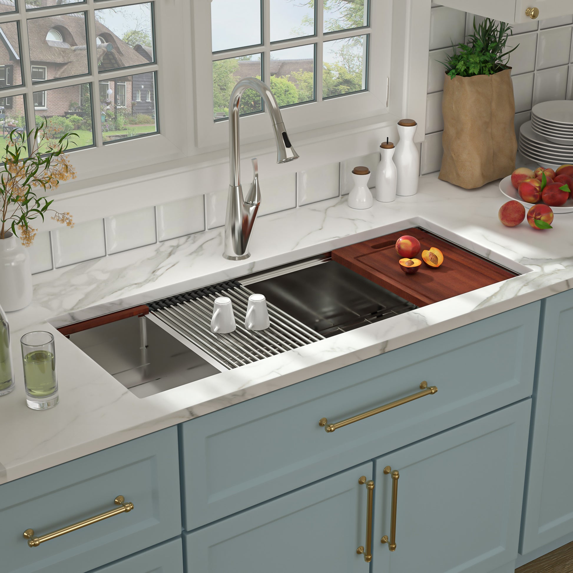 Lordear 45" Stainless Steel Undermount Single Bowl Workstation Kitchen Sink  from Lordear