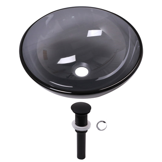 Lordear 16" x 16" Tempered Glass Vessel Bathroom Sink with Pop up Drain  from Lordear