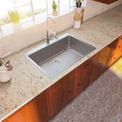 Lordear 30'' Drop In Stainless Steel Single Bowl Kitchen Sink with Bottom Grid and Strainer  from Lordear