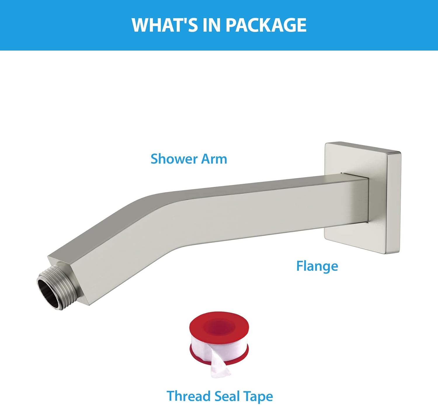Lordear 6" Stainless Steel Wall Mounted Rain Shower Head Extension Shower Arm  from Lordear